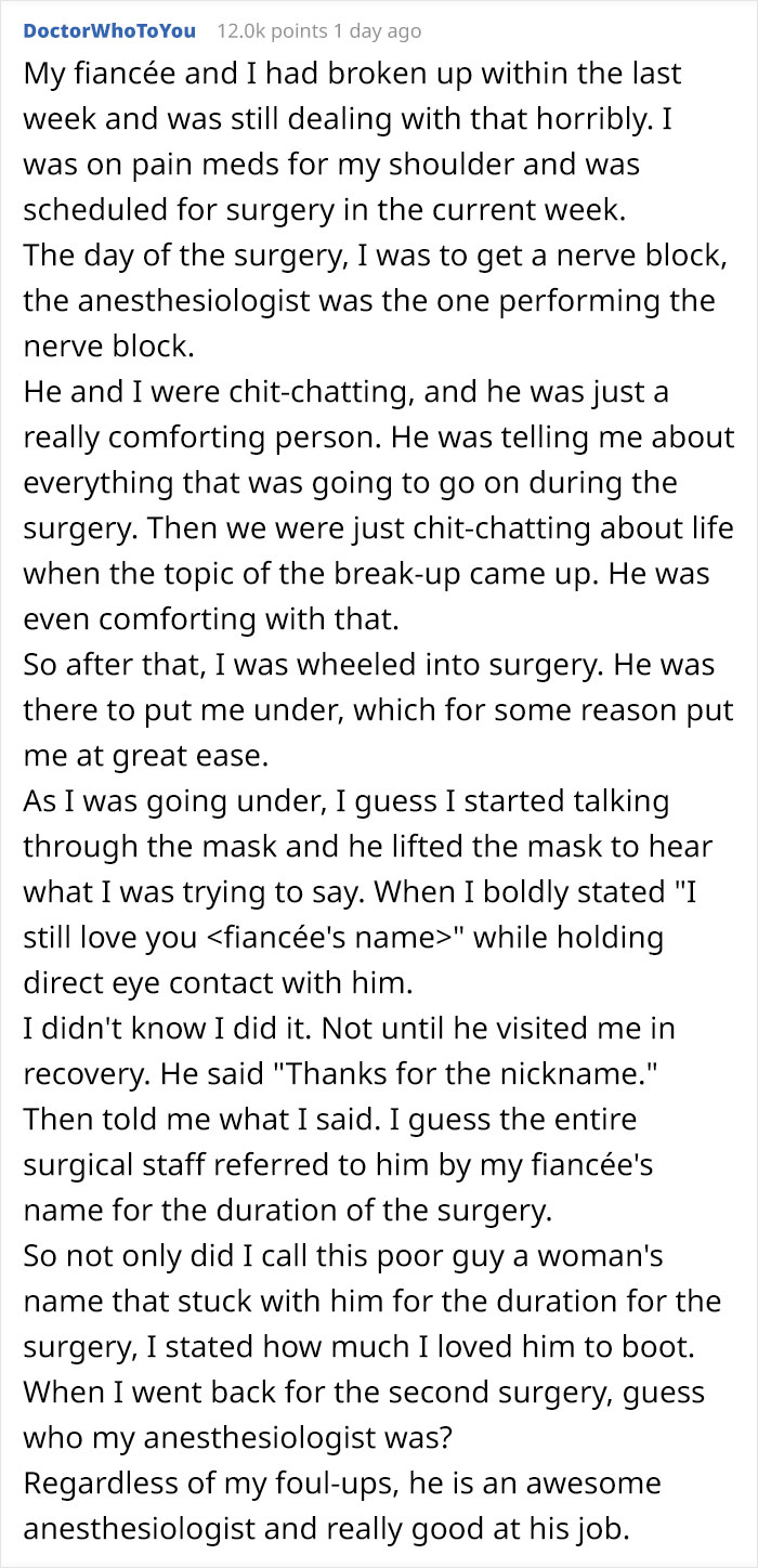 30 Funniest Things Patients Have Said On Anesthesia 30 Funniest Things Patients Have Said On Anesthesia