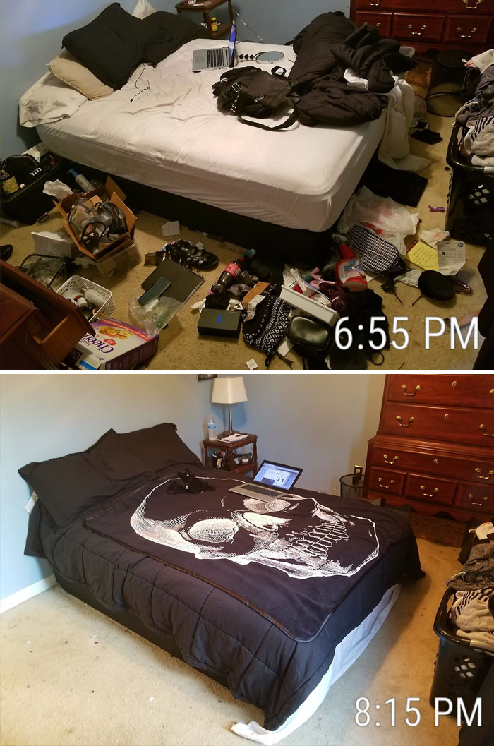 28 Before & After Bedroom Photos Of People Who Suffer From Depression 28 Before & After Bedroom Photos Of People Who Suffer From Depression