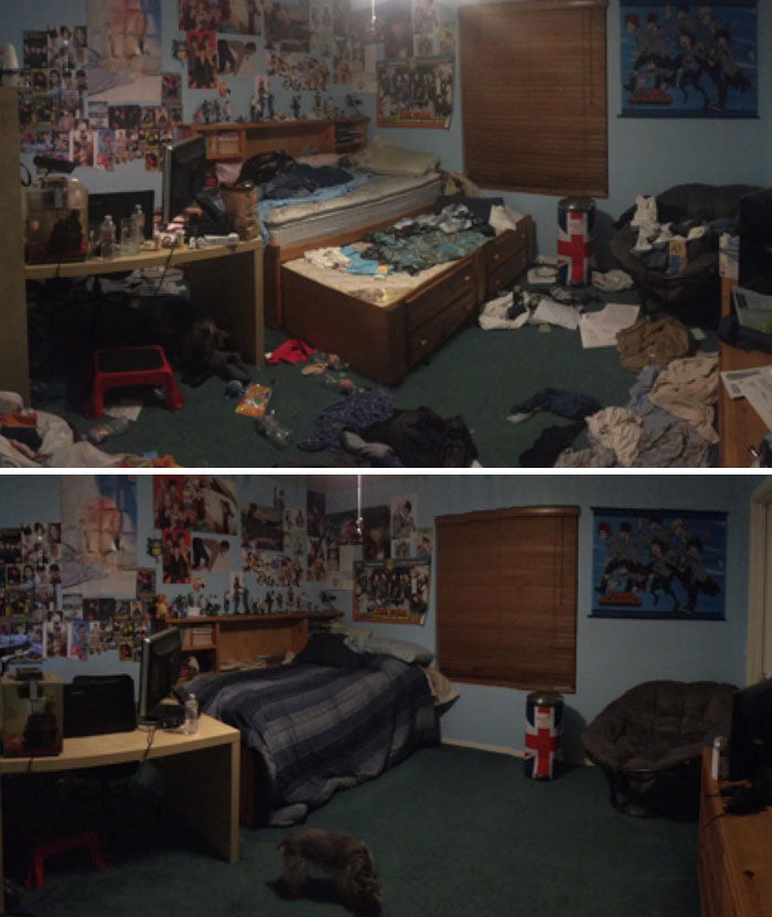 28 Before & After Bedroom Photos Of People Who Suffer From Depression 28 Before & After Bedroom Photos Of People Who Suffer From Depression