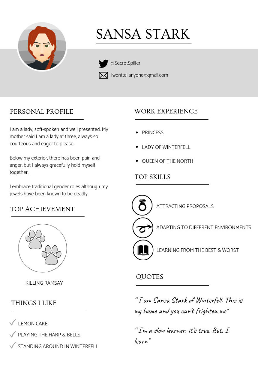 I Work In The Recruitment Industry, So I Imagined The Resumes Of Game Of Thrones Characters (10 Pics) I Work In The Recruitment Industry, So I Imagined The Resumes Of Game Of Thrones Characters (10 Pics)
