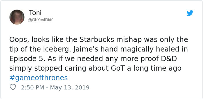 GoT Fails Once Again By Forgetting That Jaime Doesn’t Have A Hand GoT Fails Once Again By Forgetting That Jaime Doesn’t Have A Hand