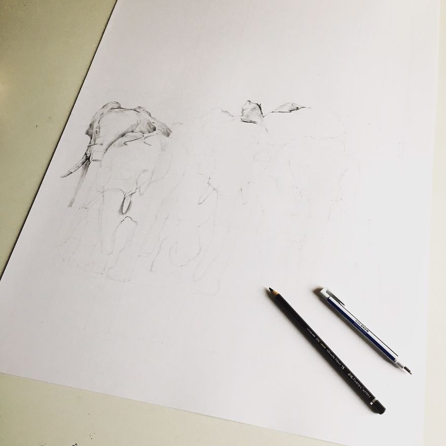 One Pen And One Month Later: Drawing My 5 Elephants One Pen And One Month Later: Drawing My 5 Elephants