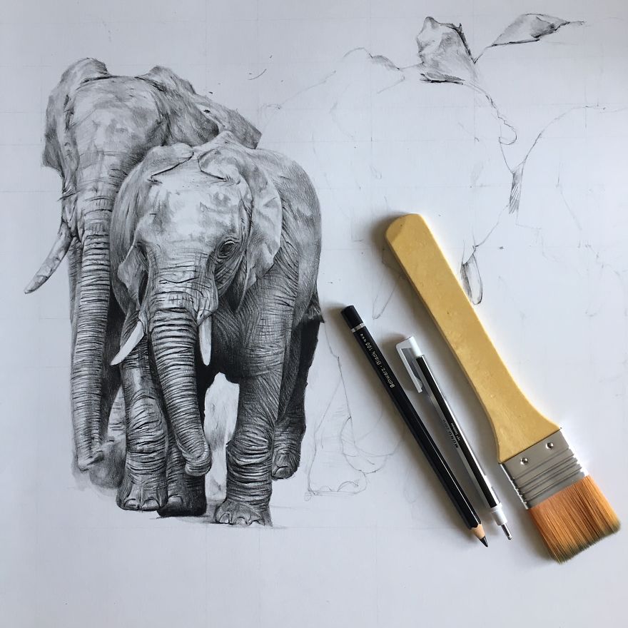 One Pen And One Month Later: Drawing My 5 Elephants One Pen And One Month Later: Drawing My 5 Elephants