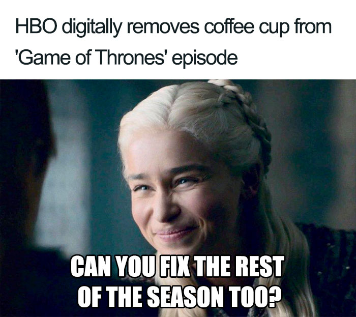 HBO ‘Fixes’ That Coffee Cup Mistake, Fans React With Even More Memes HBO ‘Fixes’ That Coffee Cup Mistake, Fans React With Even More Memes