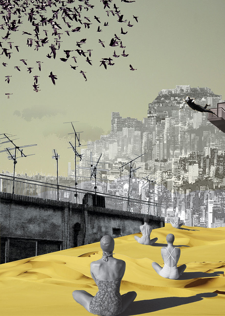 I Create The Weirdest Digital Collages Of Urban Surrealism And Greek Myths