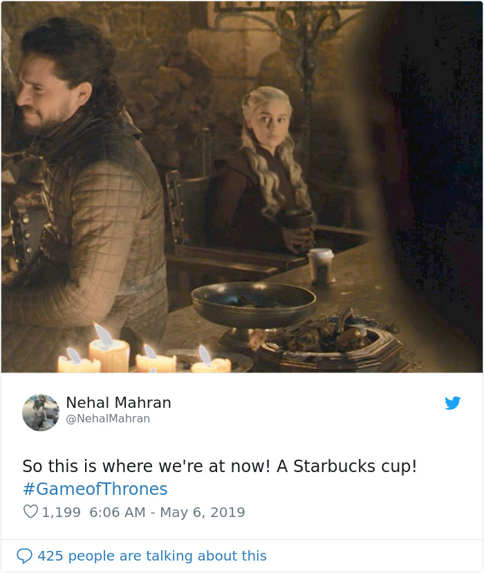 HBO Responds To Leaving That Coffee Cup In Game Of Thrones Scene, Says It’s Not Starbucks