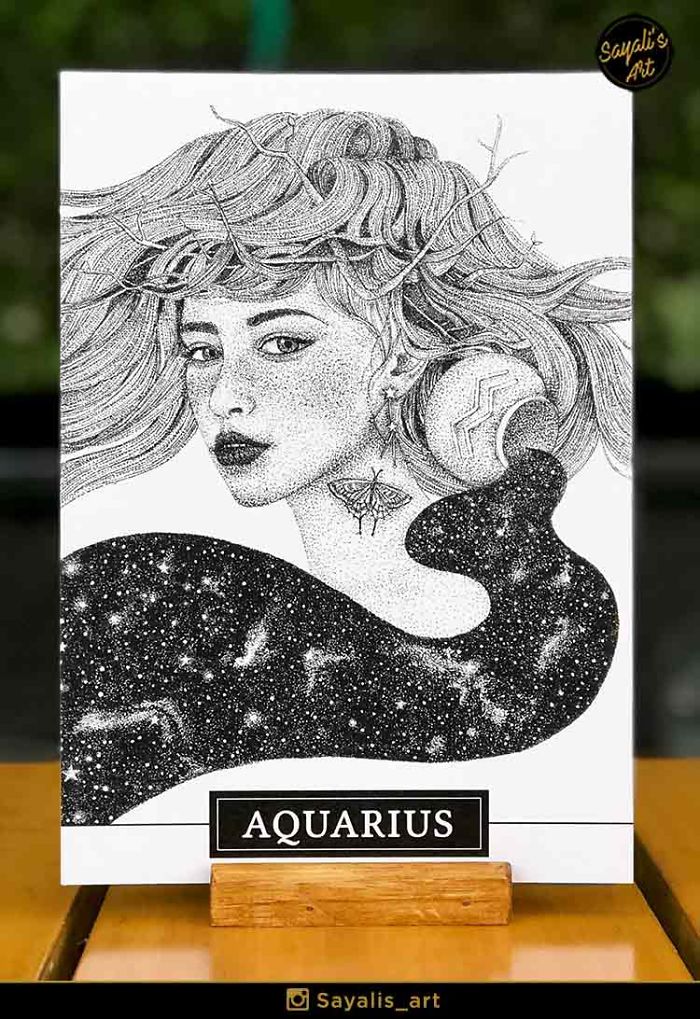 I Spent An Entire Year Creating Zodiac Signs As Beautiful Ladies Using Only Dots I Spent An Entire Year Creating Zodiac Signs As Beautiful Ladies Using Only Dots