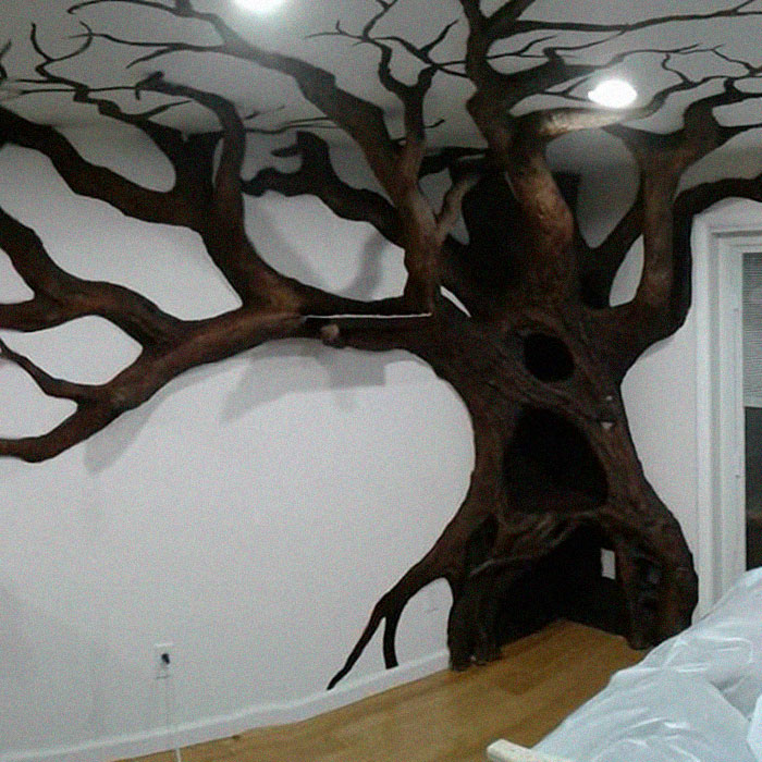 Man Creates Indoor Fake Tree For A Cat, And The Master Approves Of It Man Creates Indoor Fake Tree For A Cat, And The Master Approves Of It