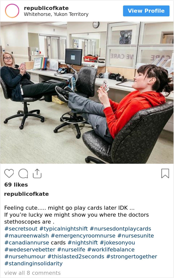 Senator Says Nurses Don’t Need Breaks As They Spend Most Of The Day Playing Cards, Nurses Respond With Sarcastic Pics Senator Says Nurses Don’t Need Breaks As They Spend Most Of The Day Playing Cards, Nurses Respond With Sarcastic Pics