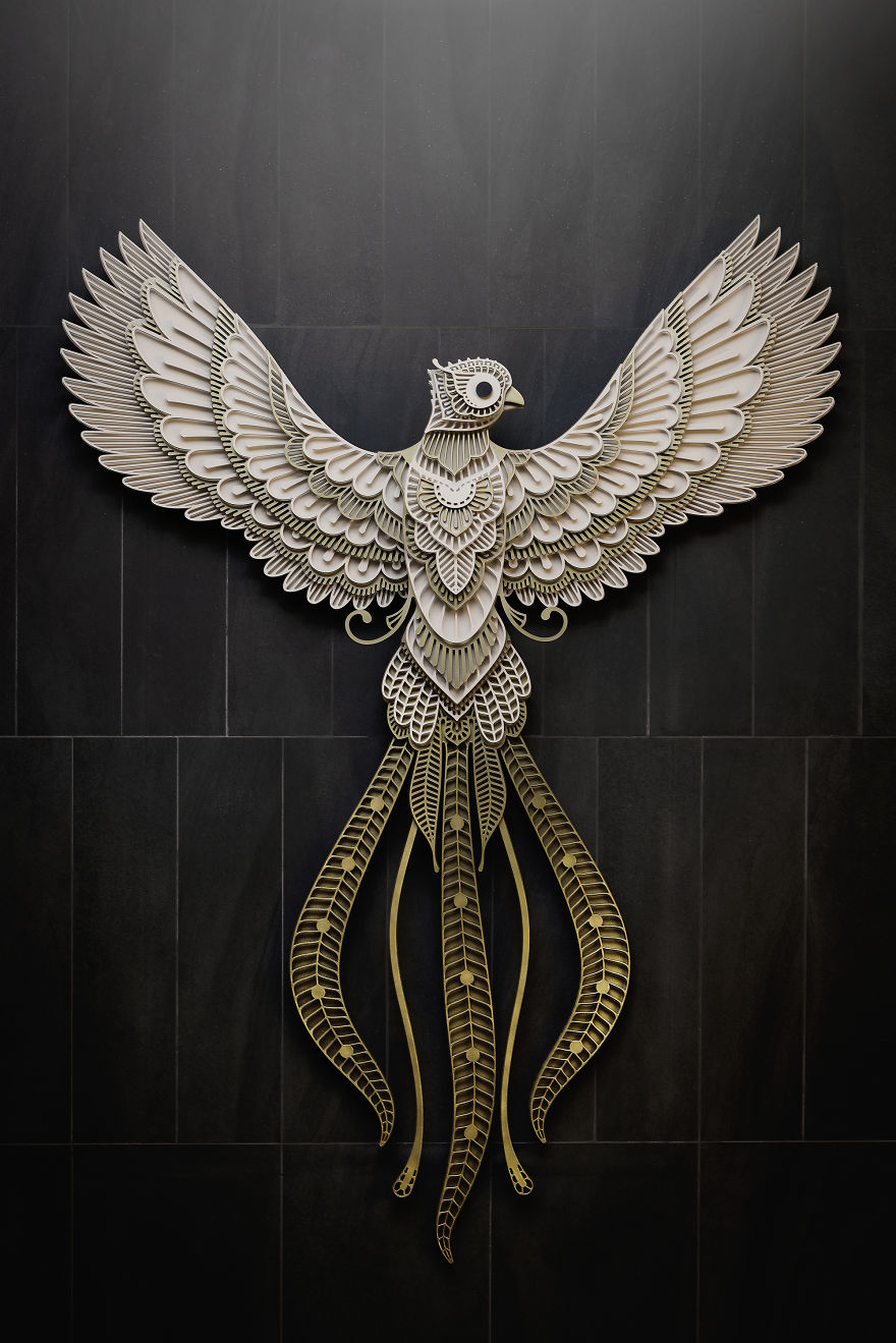 Layered 3D Sculpture Came To Life Using Customized Facebook 3D Photo