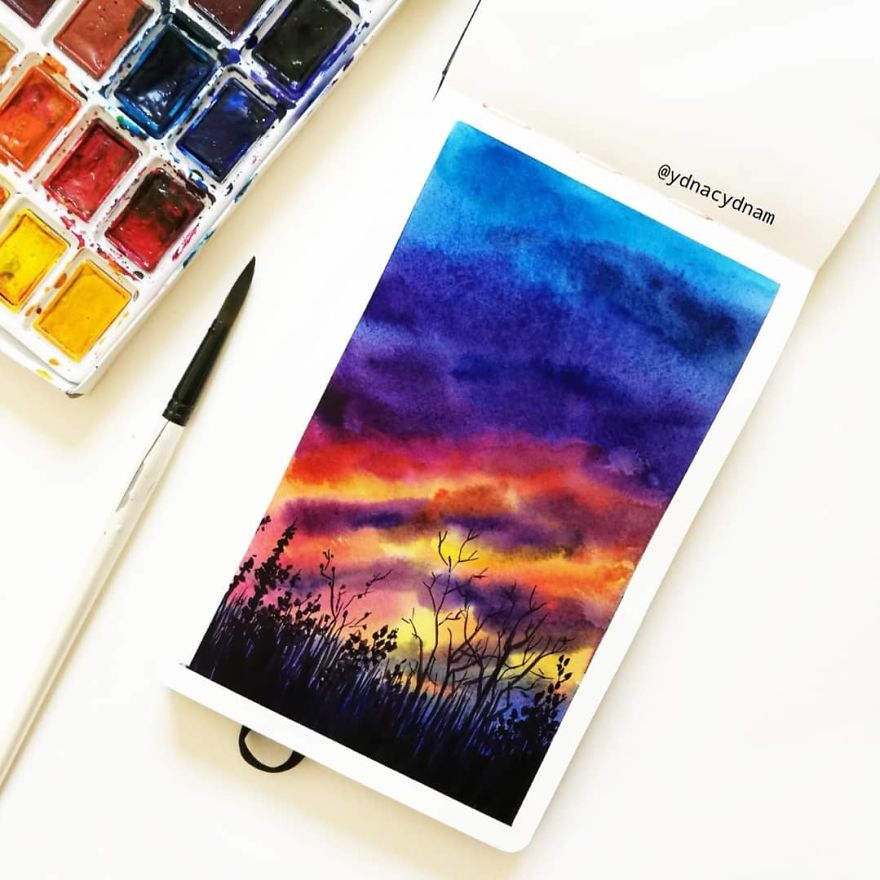 I Create Landscapes Using Watercolor I Create Landscapes Using Watercolor
