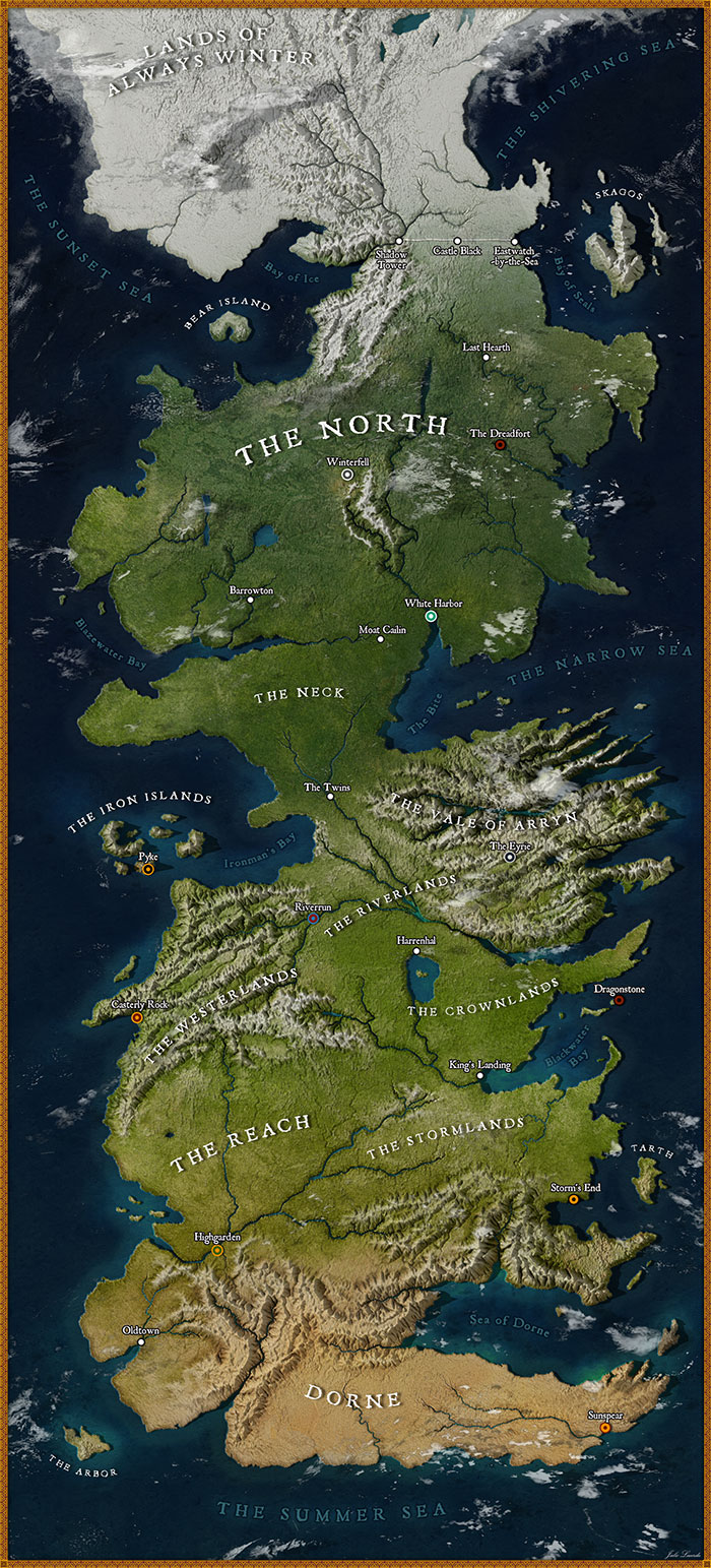 Someone Created A High-Resolution Map Of Westeros And It Looks Like A Location On Google Maps