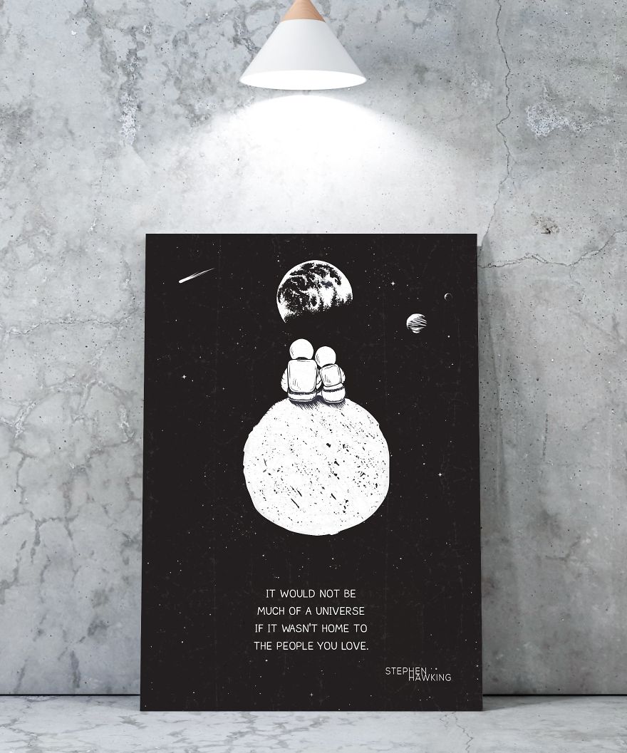 I Created These Wall Art Prints As A Tribute To Stephen Hawking I Created These Wall Art Prints As A Tribute To Stephen Hawking