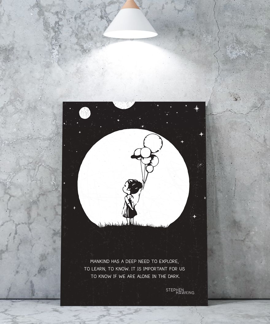 I Created These Wall Art Prints As A Tribute To Stephen Hawking I Created These Wall Art Prints As A Tribute To Stephen Hawking