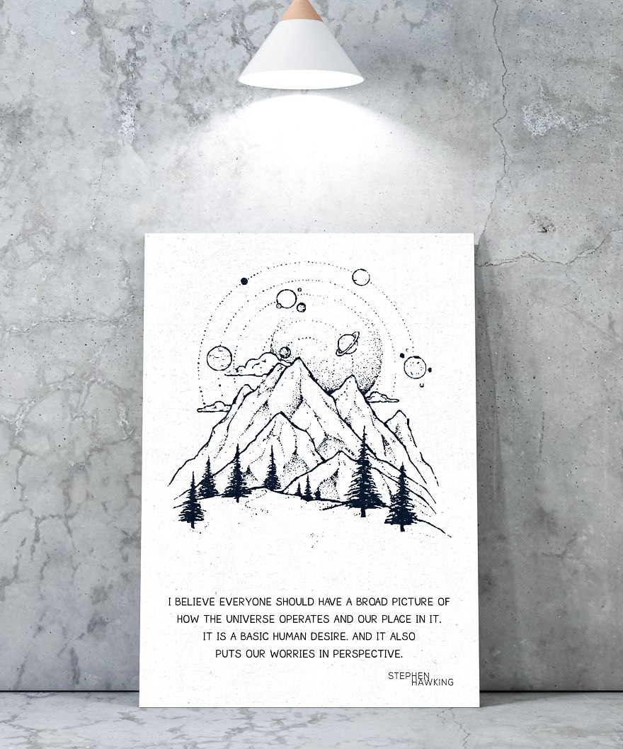 I Created These Wall Art Prints As A Tribute To Stephen Hawking I Created These Wall Art Prints As A Tribute To Stephen Hawking