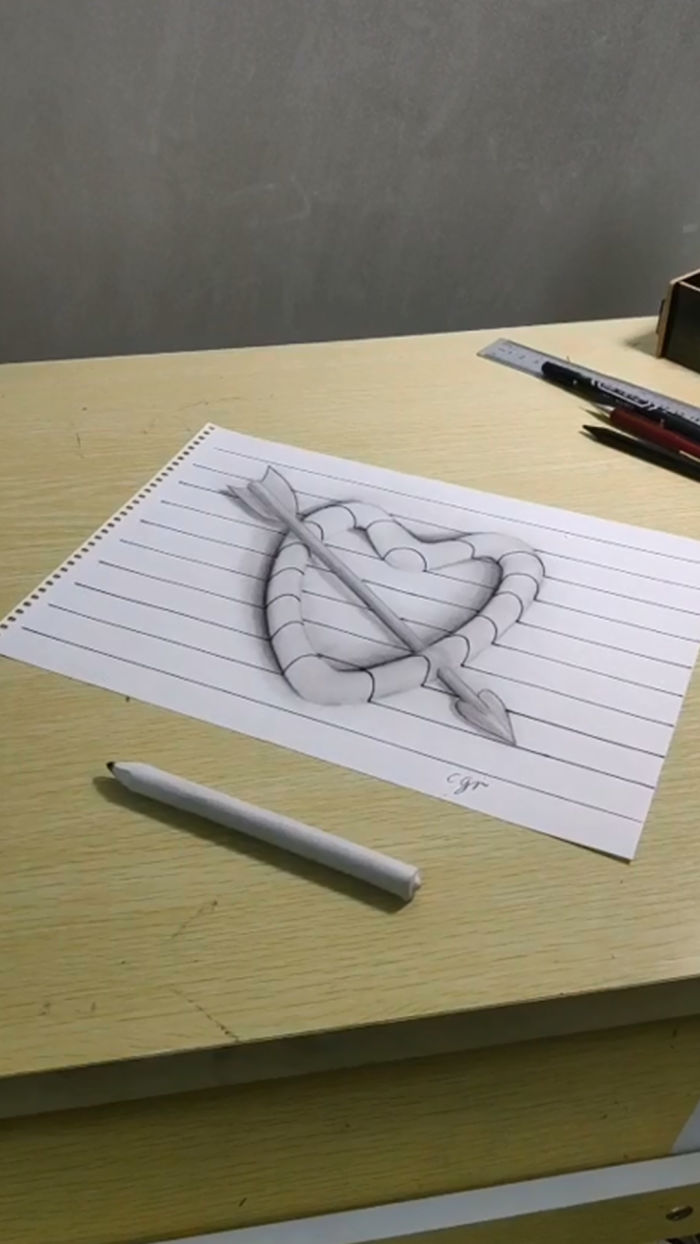 Artist Creates 3D Illusions On Simple Sheets Of Paper Artist Creates 3D Illusions On Simple Sheets Of Paper