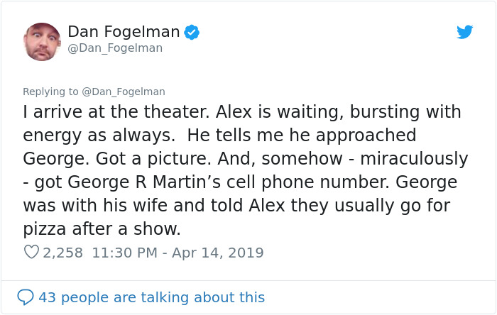 George RR Martin Unknowingly Has Dinner With Dying Fan, His Friend Thanks Him With Wholesome Post George RR Martin Unknowingly Has Dinner With Dying Fan, His Friend Thanks Him With Wholesome Post