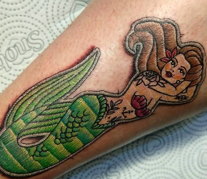 Apparently, Embroidery Tattoos Are A Thing And It Looks Cooler Than It Sounds (30 Pics) Apparently, Embroidery Tattoos Are A Thing And It Looks Cooler Than It Sounds (30 Pics)