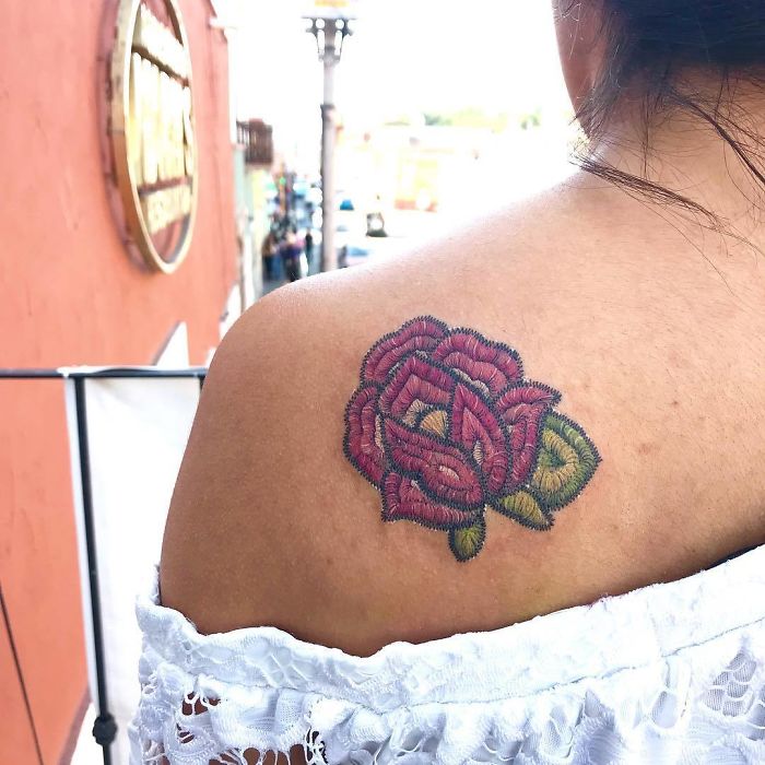 Apparently, Embroidery Tattoos Are A Thing And It Looks Cooler Than It Sounds (30 Pics) Apparently, Embroidery Tattoos Are A Thing And It Looks Cooler Than It Sounds (30 Pics)
