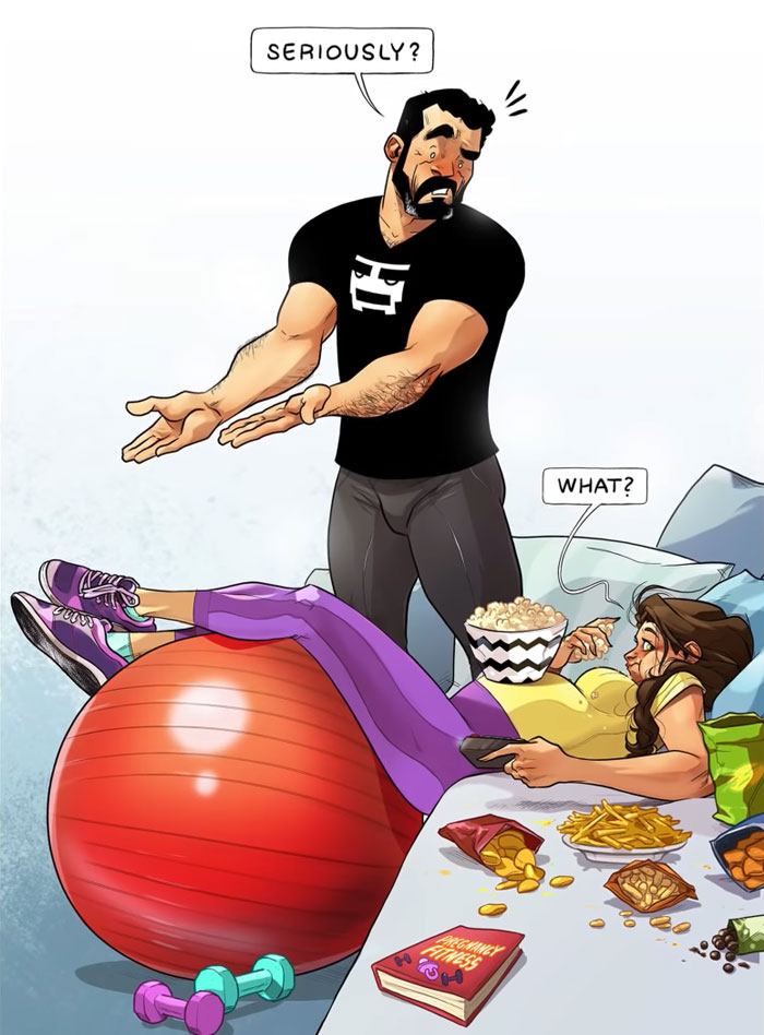 10 Funny Comics By Yehuda That Capture His And His Wife’s Struggles Now That She’s Pregnant 10 Funny Comics By Yehuda That Capture His And His Wife’s Struggles Now That She’s Pregnant