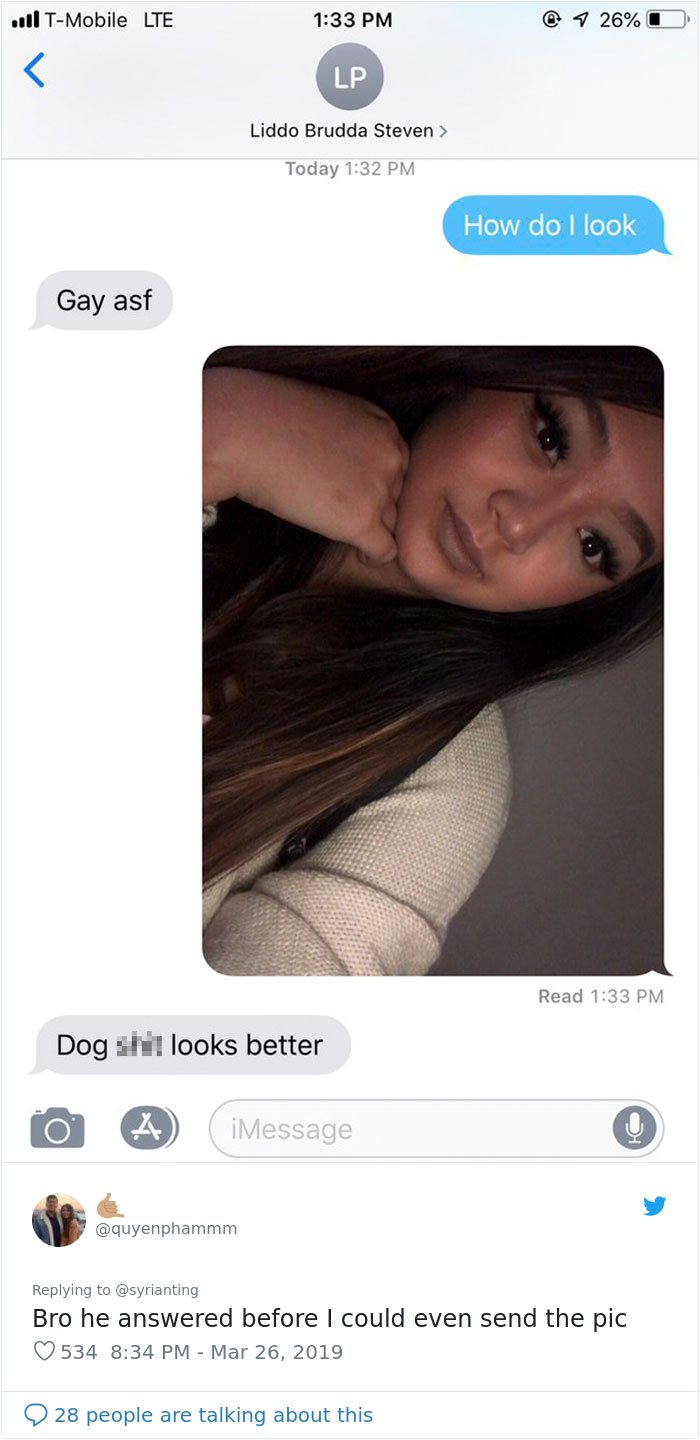 30 Sisters Ask Brothers How They Look, Post Their Responses 30 Sisters Ask Brothers How They Look, Post Their Responses