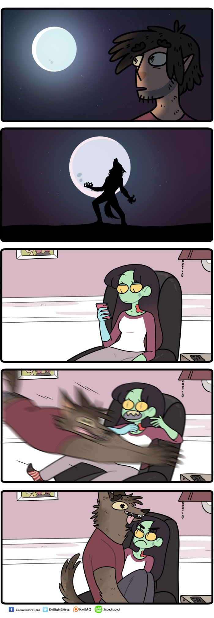 20 Funny Comics That Show What Would Happen If A Werewolf Was Dating A Zombie 20 Funny Comics That Show What Would Happen If A Werewolf Was Dating A Zombie