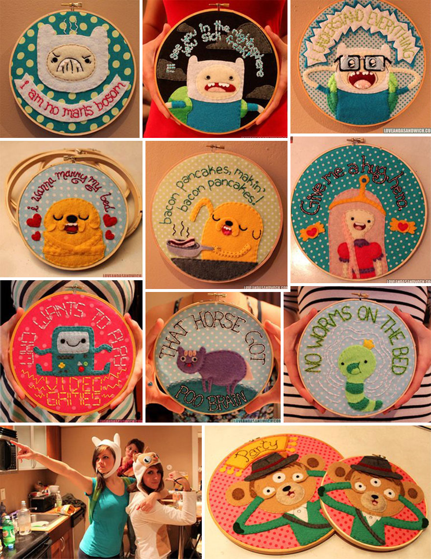 I&#8217;m Addicted To Making Embroidery Hoops Of Popular Animated Characters