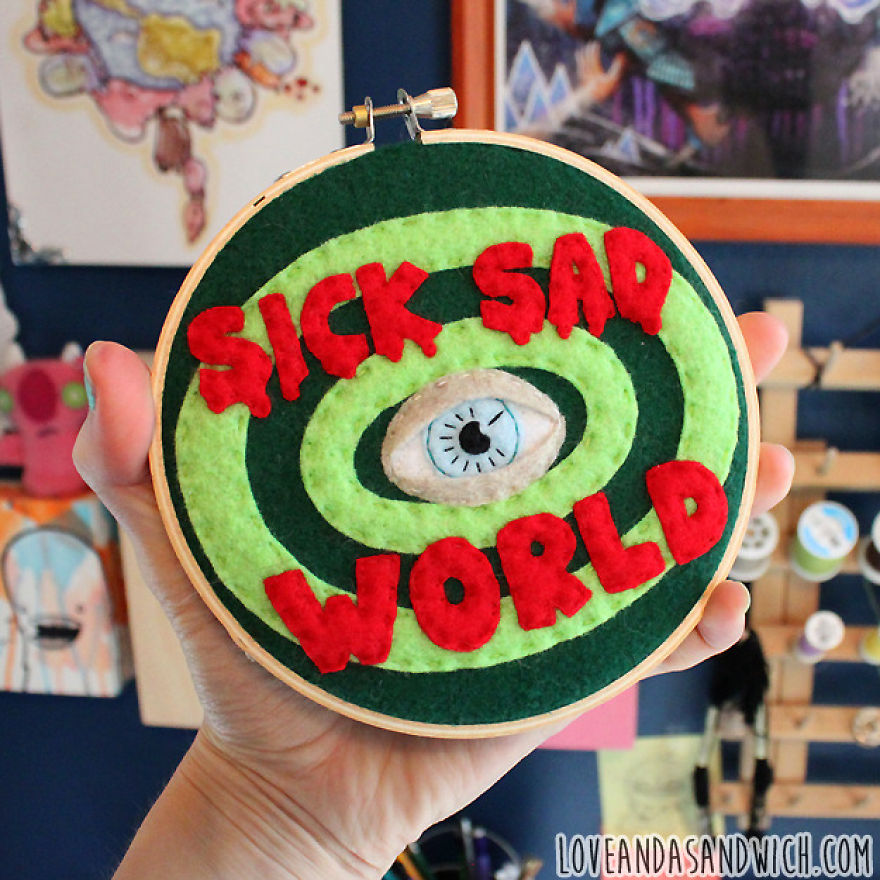 I&#8217;m Addicted To Making Embroidery Hoops Of Popular Animated Characters