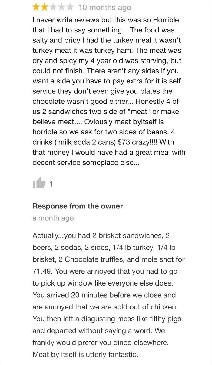30 Of The Funniest Restaurant Comebacks To Bad Reviews 30 Of The Funniest Restaurant Comebacks To Bad Reviews