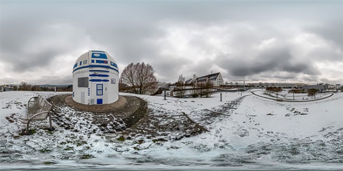 German Professor Who Is A Hardcore Star Wars Fan Has Just Repainted An Observatory Into R2-D2 German Professor Who Is A Hardcore Star Wars Fan Has Just Repainted An Observatory Into R2-D2