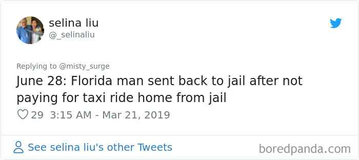 Someone Challenges People To Google ‘Florida Man’ Plus Their Birthday, Here Are 30 Hilarious Responses Someone Challenges People To Google ‘Florida Man’ Plus Their Birthday, Here Are 30 Hilarious Responses