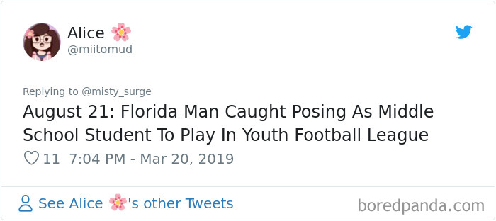 Someone Challenges People To Google ‘Florida Man’ Plus Their Birthday, Here Are 30 Hilarious Responses Someone Challenges People To Google ‘Florida Man’ Plus Their Birthday, Here Are 30 Hilarious Responses