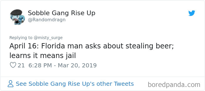 Someone Challenges People To Google ‘Florida Man’ Plus Their Birthday, Here Are 30 Hilarious Responses Someone Challenges People To Google ‘Florida Man’ Plus Their Birthday, Here Are 30 Hilarious Responses