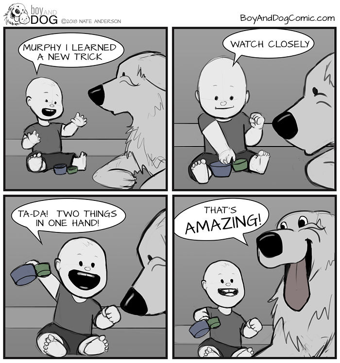 Father Illustrates The Friendship Between His Baby And Their Dog (30 New Comics) Father Illustrates The Friendship Between His Baby And Their Dog (30 New Comics)