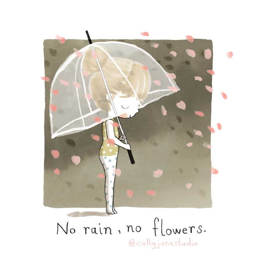 I Draw A Little Yoga Girl With Positive Messages To Remind Myself Of Self-Love And Self-Care (38 Pics)