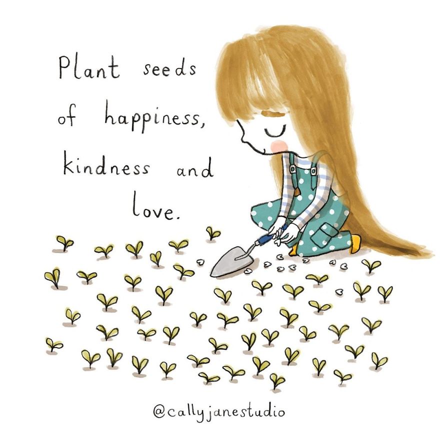 I Draw A Little Yoga Girl With Positive Messages To Remind Myself Of Self-Love And Self-Care (38 Pics)