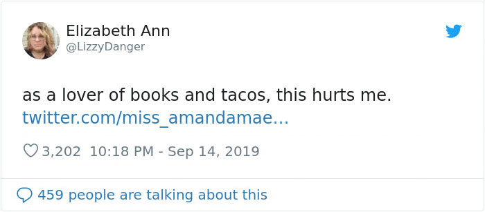 Librarian Shares Photo Of A Taco She Found In A Returned Library Book Baffling The Internet