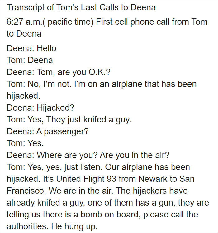 Someone Shared The Last Words Of A Heroic Passenger From One Of The 9/11 Planes Someone Shared The Last Words Of A Heroic Passenger From One Of The 9/11 Planes