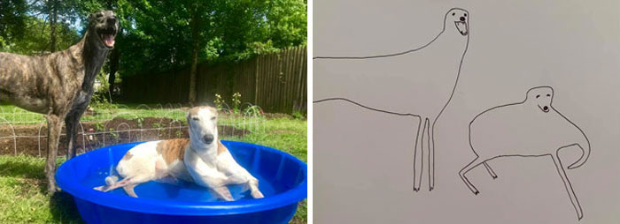 Person Tries Drawing His Dog, Accidentally Starts Creating Masterpieces Person Tries Drawing His Dog, Accidentally Starts Creating Masterpieces