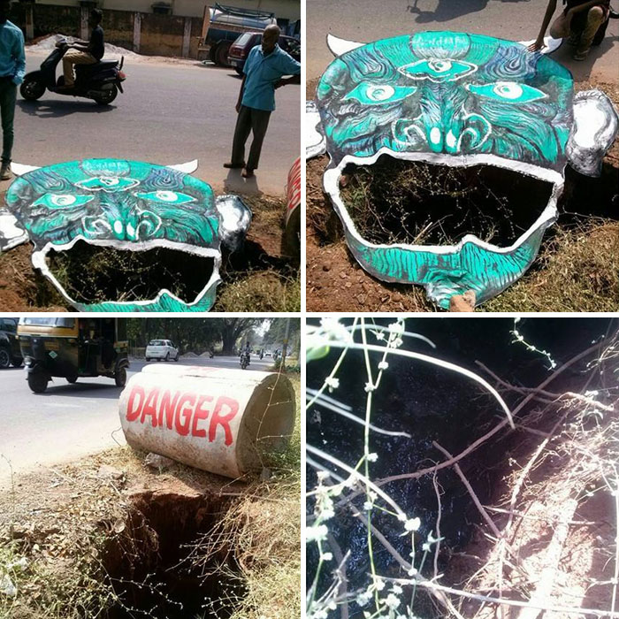 Guy Wants Authorities To Fix The Roads, Takes The Most Creative Way Of Emphasizing How Big This Problem Actually Is