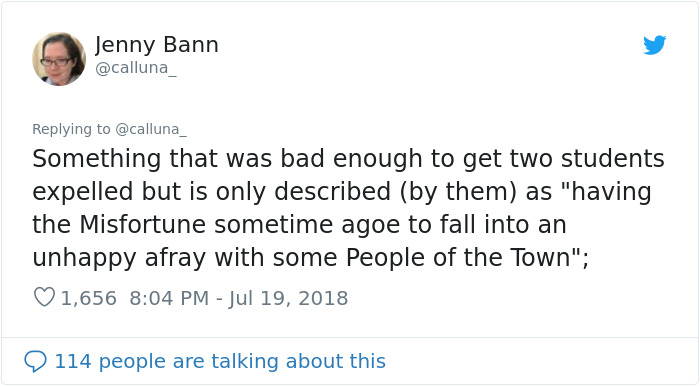 Woman Shares 18th Century Student Disciplinary Records In Response To ‘Millennials Are The Worst’ Claim Woman Shares 18th Century Student Disciplinary Records In Response To ‘Millennials Are The Worst’ Claim
