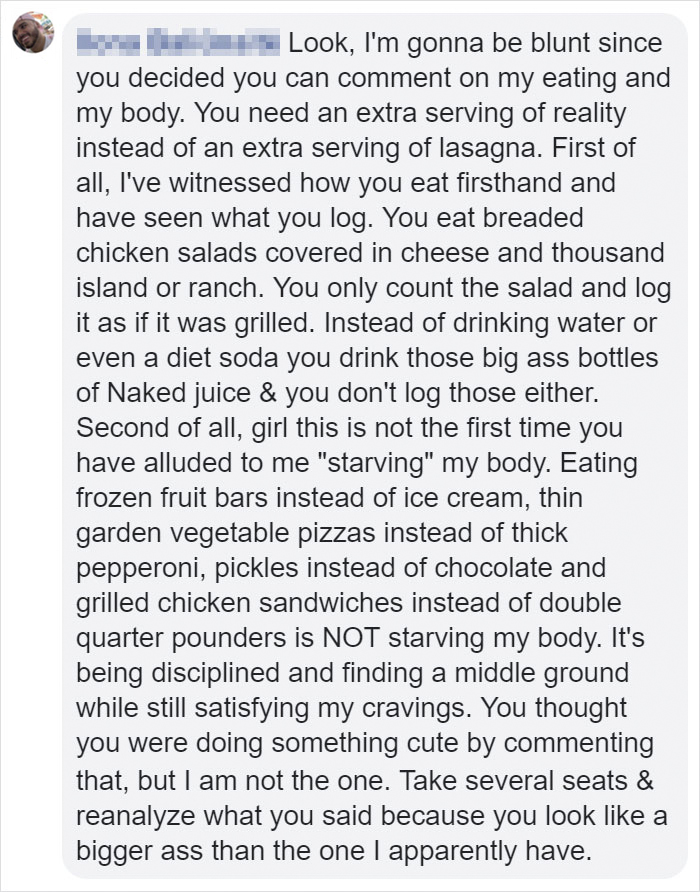 Girl Tells Guy Calorie Counting Doesn&#8217;t Work, He Shuts Her Down By Listing Calories She Doesn&#8217;t Count