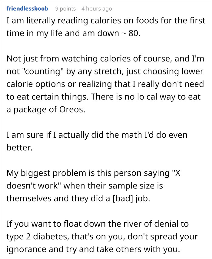 Girl Tells Guy Calorie Counting Doesn&#8217;t Work, He Shuts Her Down By Listing Calories She Doesn&#8217;t Count