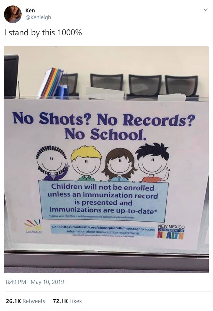 Anti-Vaxxer Angry Over This Sign At School, Attacks It On Facebook, Gets Shut Down With Many Responses Anti-Vaxxer Angry Over This Sign At School, Attacks It On Facebook, Gets Shut Down With Many Responses