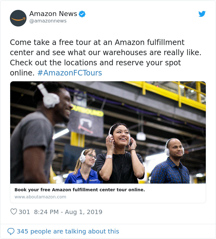 Twitter Users Get Suspicious Over Many Tweets From Amazon Employees That Promote Their Working Conditions