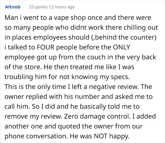 Guy Who Fails To Get A $9 Discount Leaves A 1-Star Review, Gets Shut Down By The Store Owner’s Epic Comeback Guy Who Fails To Get A $9 Discount Leaves A 1-Star Review, Gets Shut Down By The Store Owner’s Epic Comeback