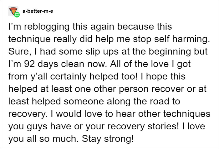 Girl Shares Therapist&#8217;s Advice To Draw On Her Body Instead Of Cutting