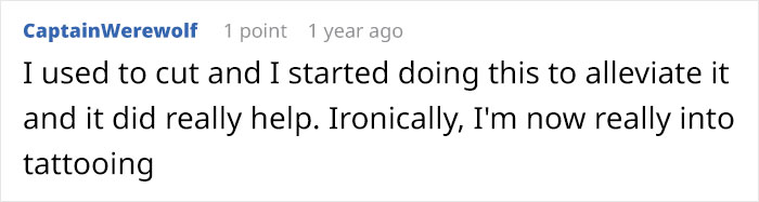 Girl Shares Therapist’s Advice To Draw On Her Body Instead Of Cutting Girl Shares Therapist’s Advice To Draw On Her Body Instead Of Cutting