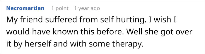 Girl Shares Therapist&#8217;s Advice To Draw On Her Body Instead Of Cutting