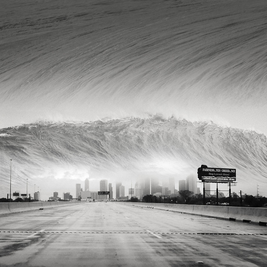 I Had Nightmares Of Flooded Landscapes And Tsunami-Like Scenarios, So I Created This Photo Series And They Stopped (12 Pics) I Had Nightmares Of Flooded Landscapes And Tsunami-Like Scenarios, So I Created This Photo Series And They Stopped (12 Pics)